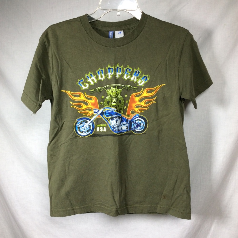 Canyon River Blues Boys Green Chopper Flames Graphics T-Shirt